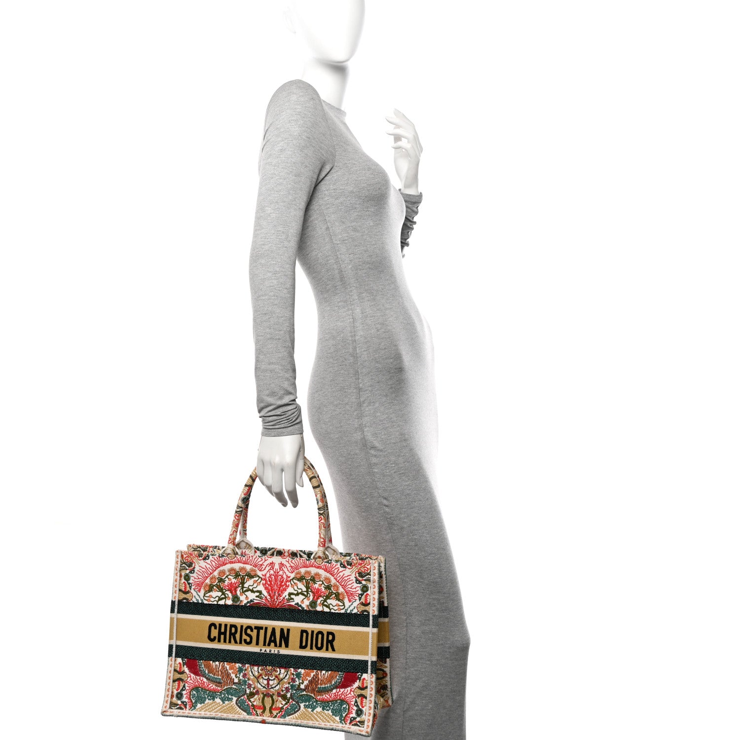 Christian Dior Canvas Embroidered Heart Lights Medium Book Tote Multicolor 2 of 10