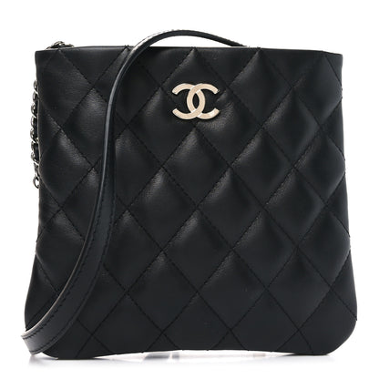 Chanel Calfskin Quilted Crossbody Bag Black 1 of 8