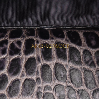 3.1 Phillip Lim 3.1 Calf Hair Calfskin Crocodile Embossed Mini Pashli Satchel Antique Grey Olive 10 of 10