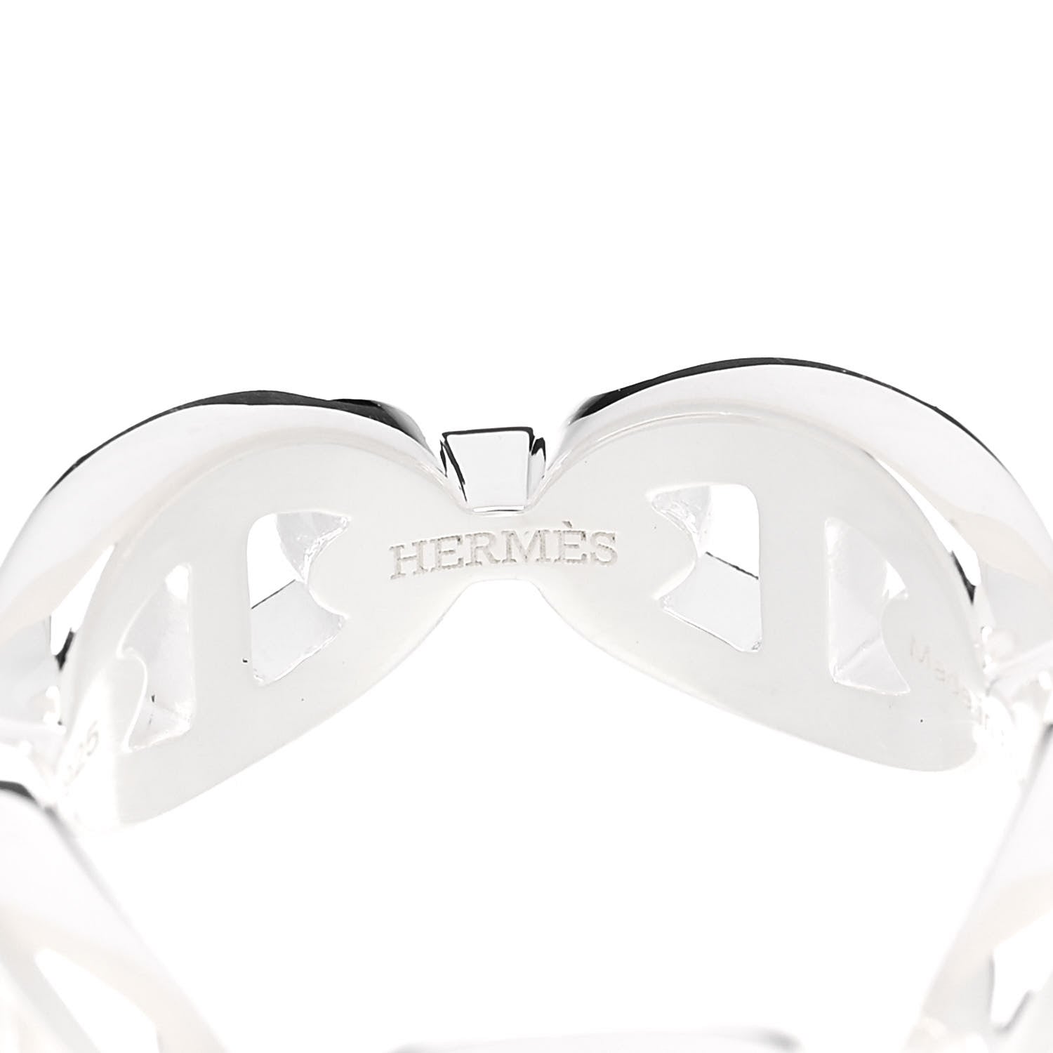 Hermes Sterling Silver PM Chaine d'Ancre Enchainee Band Ring 50 5.25 4 of 9