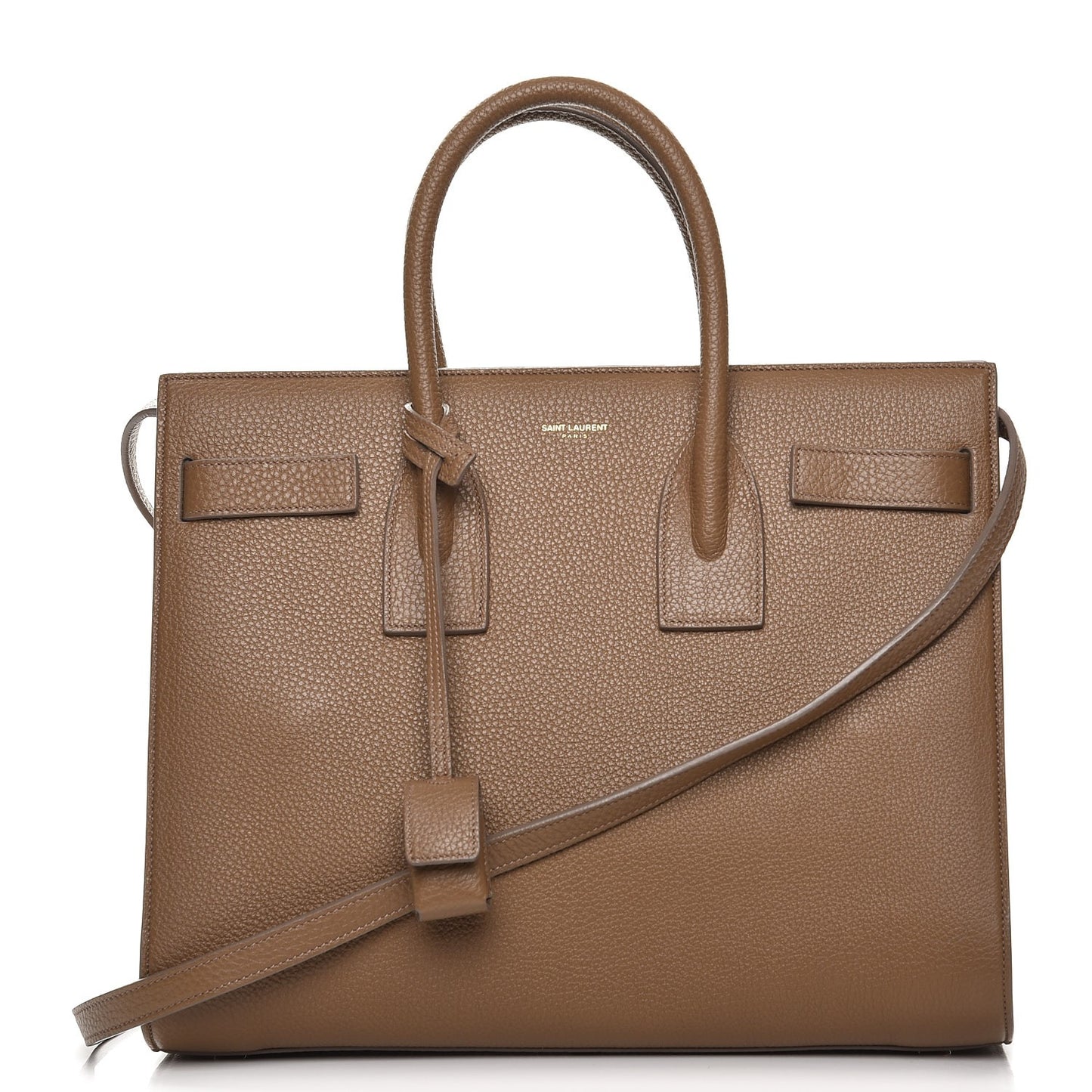 Grained Calfskin Small Sac de Jour Taupe