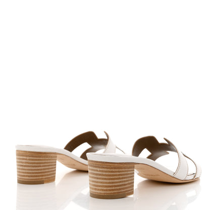 Hermes Calfskin Oasis Sandals 36 White 4 of 9