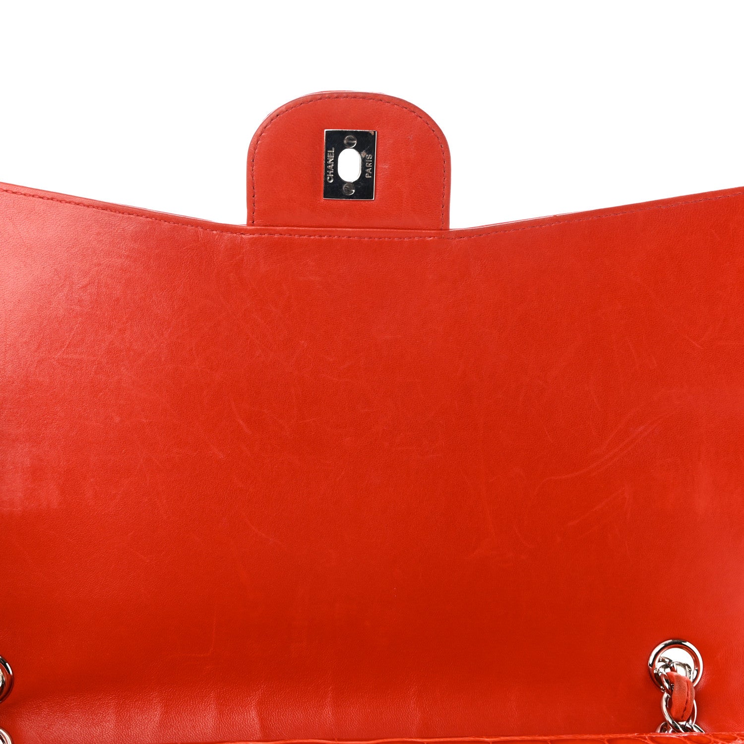 Chanel Alligator Maxi Double Flap Red 12 of 14