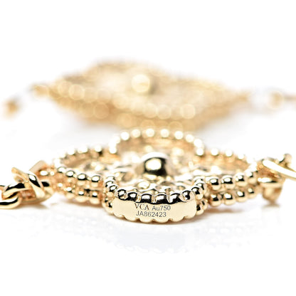 Van Cleef & Arpels 18K Yellow Gold 5 Motifs Vintage Alhambra Bracelet 5 of 6