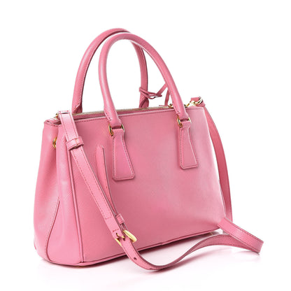 Prada Saffiano Mini Galleria Double Zip Tote Geranio 3 of 13