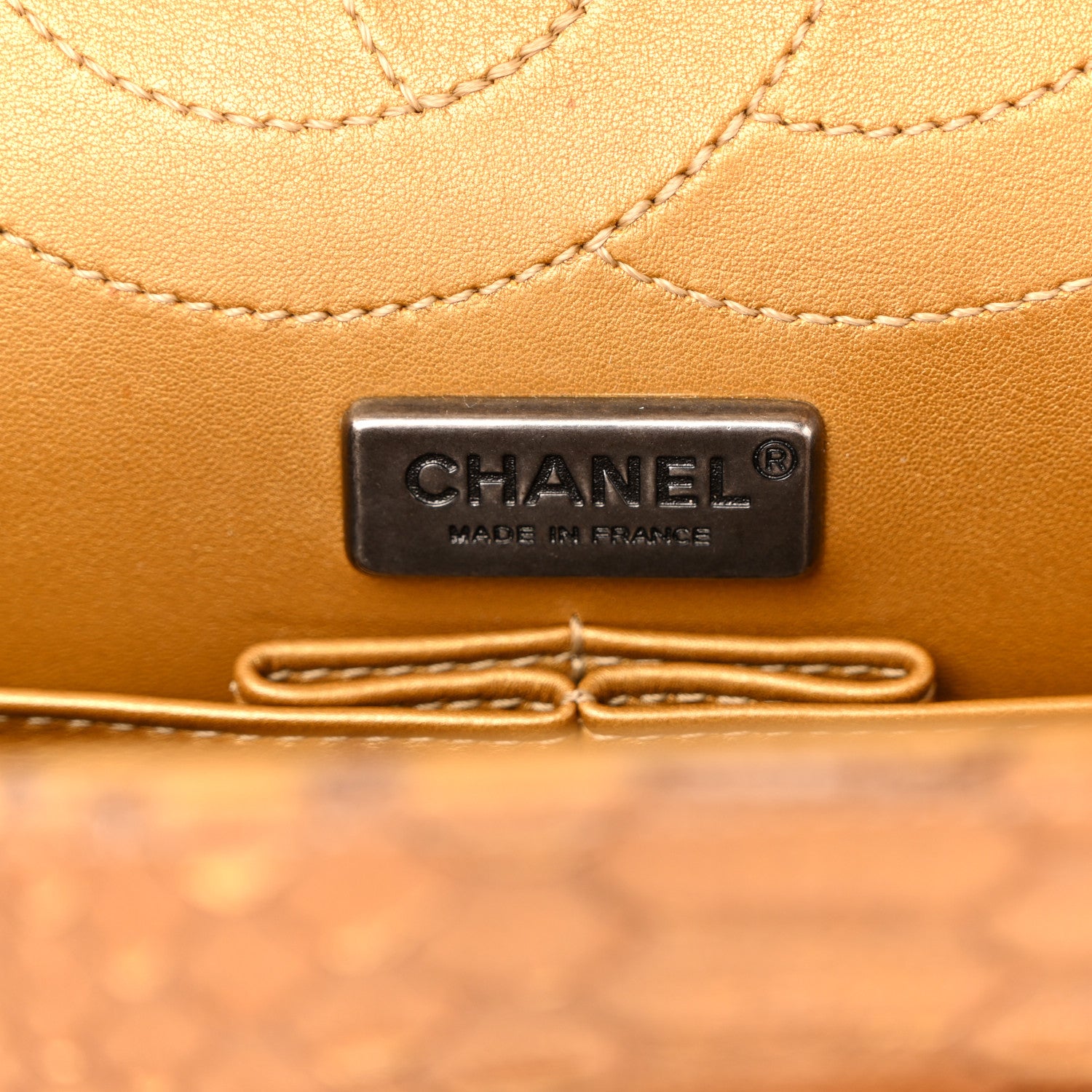 Chanel Metallic Snakeskin 2.55 Reissue 226 Flap Gold 1925273