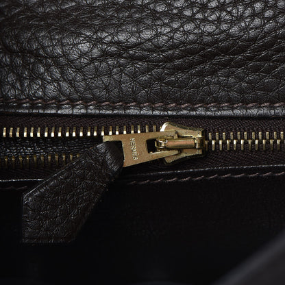 Hermes Taurillon Clemence Kelly Retourne 32 Chocolate 17 of 41