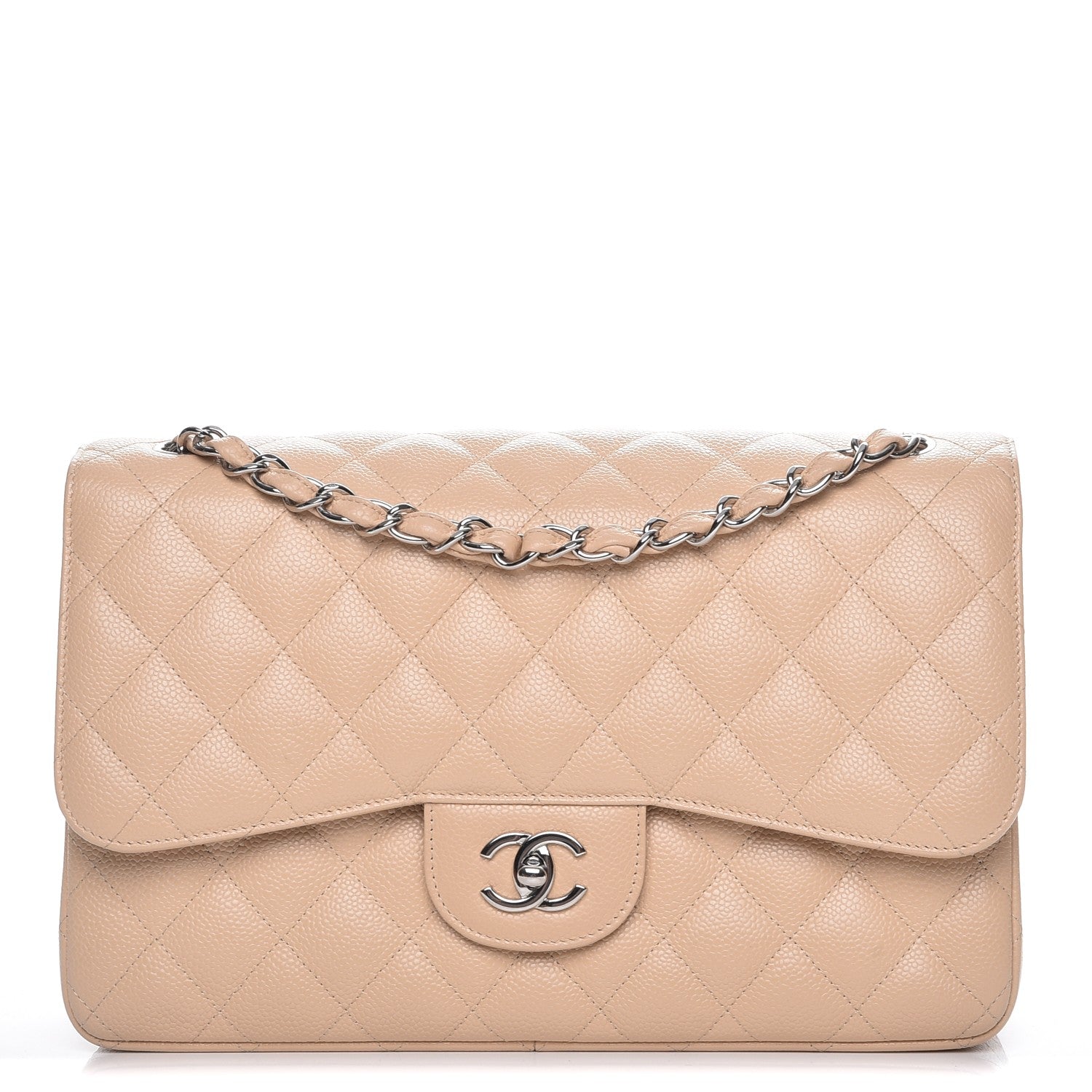 Chanel Caviar Quilted Jumbo Double Flap Beige Clair 1 of 9