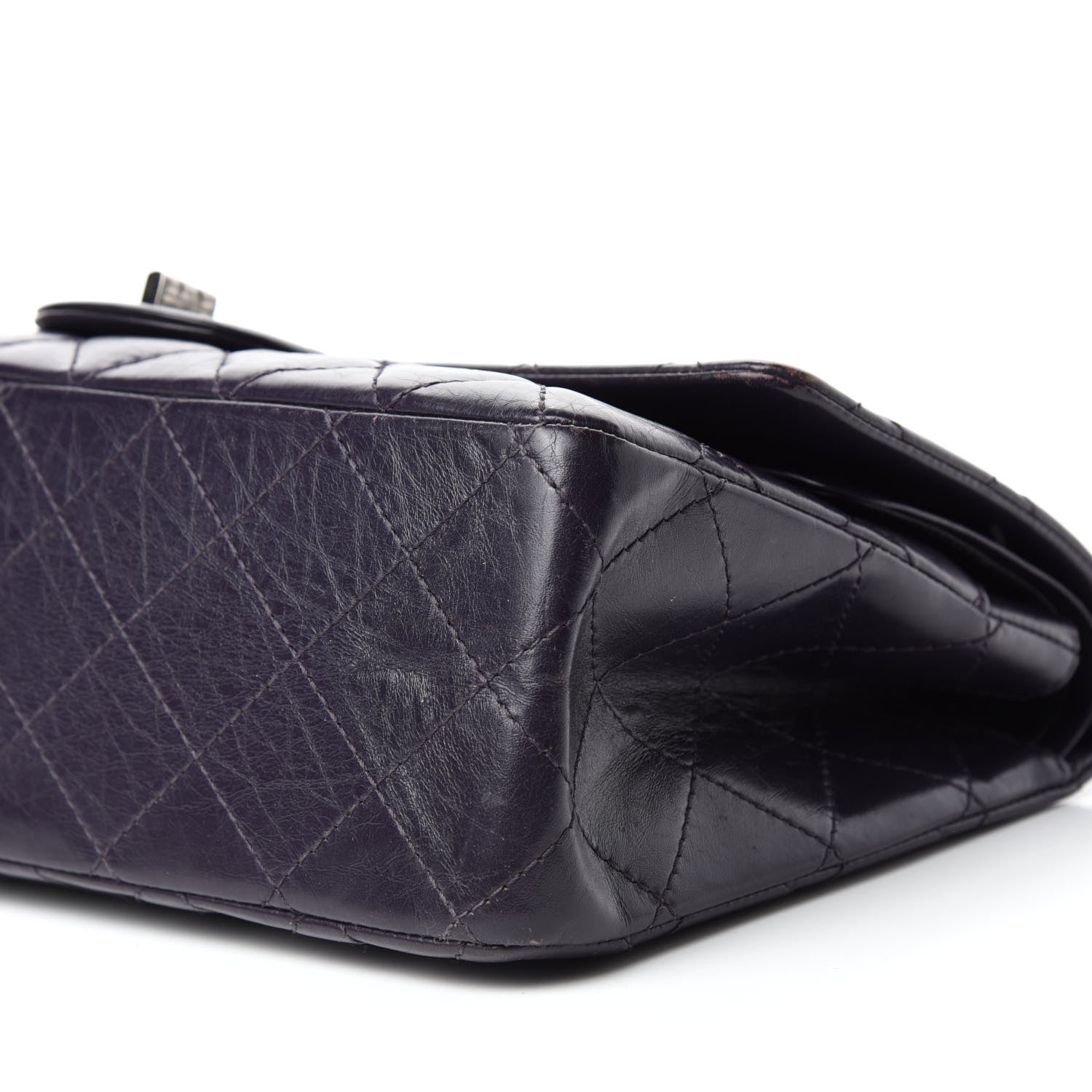 Chanel Aged Calfskin Quilted 2.55 Reissue 227 Flap Dark Purple 7 of 12