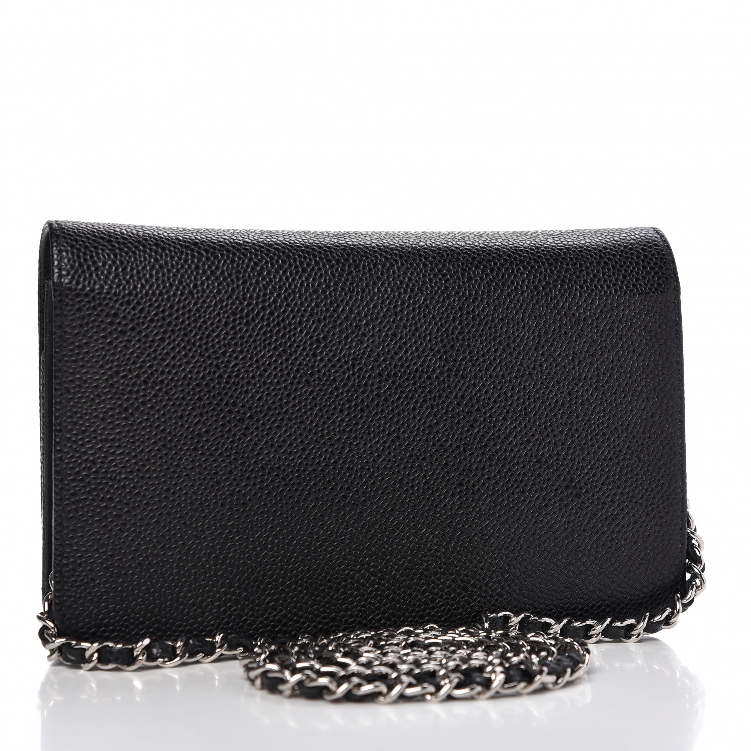Chanel Caviar Timeless CC Wallet On Chain WOC Black 3 of 11