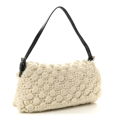 Fendi Woven Knit Baguette White 3 of 9