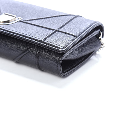 Christian Dior Grained Calfskin Diorama Croisiere Chain Wallet Black 10 of 11