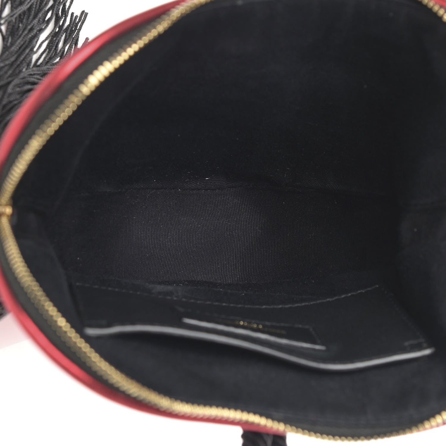 Saint Laurent Metallic Calfskin Heart Clutch Rouge 5 of 10