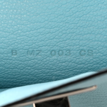 Hermes Chevre Mysore Kelly Pocket Compact Wallet Bleu Atoll 6 of 8