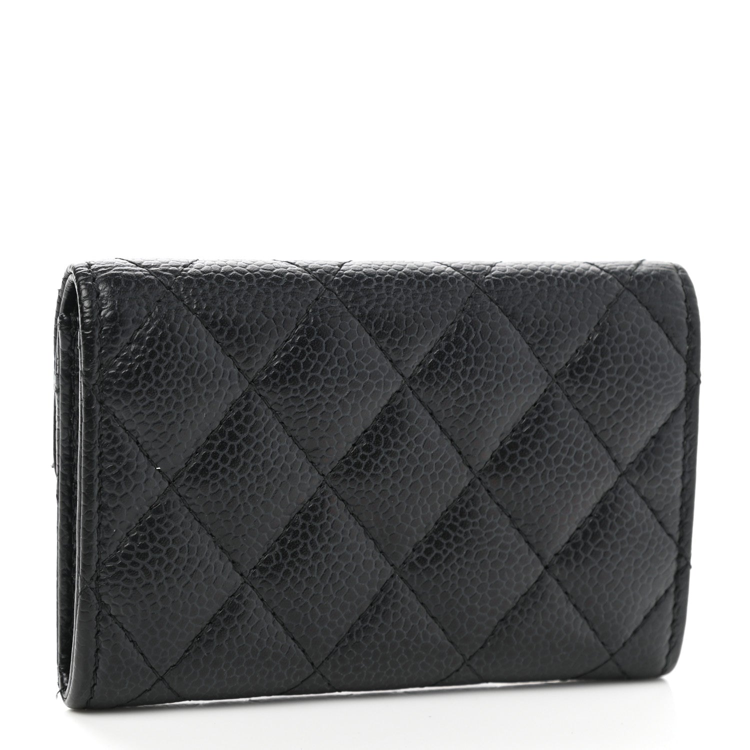 Chanel Caviar Quilted Flap Card Holder Wallet Black 4 of 9