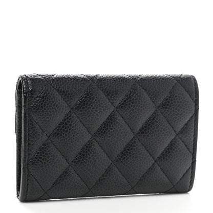 Chanel Caviar Quilted Flap Card Holder Wallet Black 4 of 9