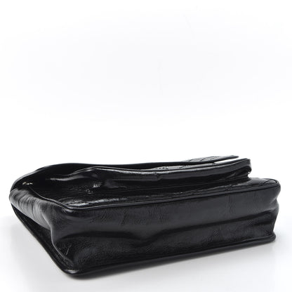 Saint Laurent Crinkled Calfskin Matelasse Monogram Large Niki Chain Satchel Black 3 of 10