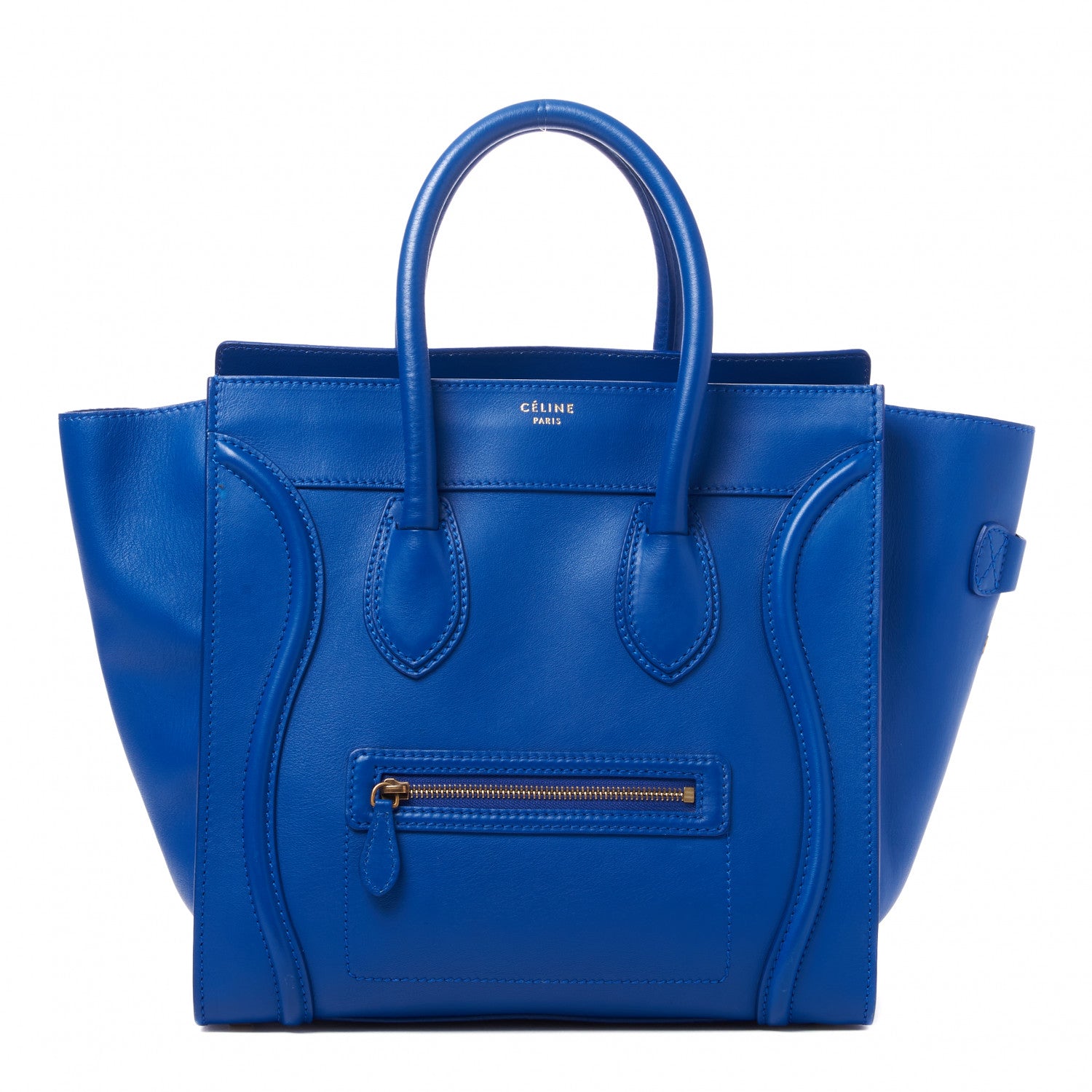 Celine Smooth Calfskin Mini Luggage Royal Blue 1 of 9