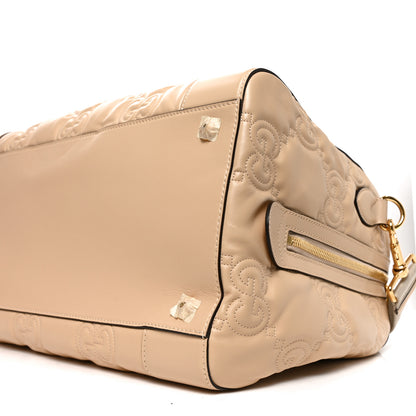 Gucci Calfskin GG Matelasse Medium Duffle Bag Naturale 7 of 8