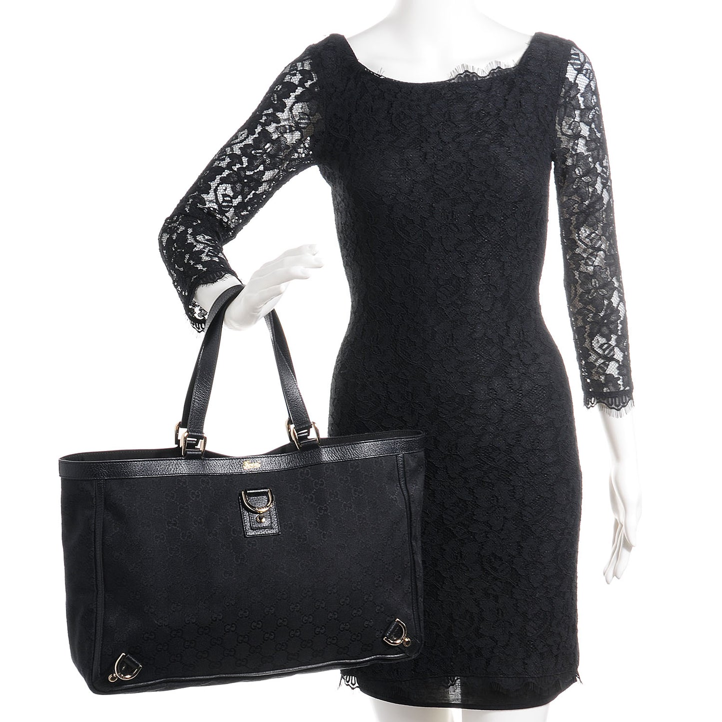 Monogram Large Abbey Tote Black