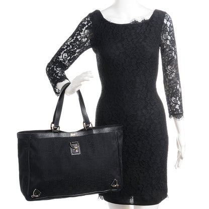 Gucci Monogram Large Abbey Tote Black 2 of 7