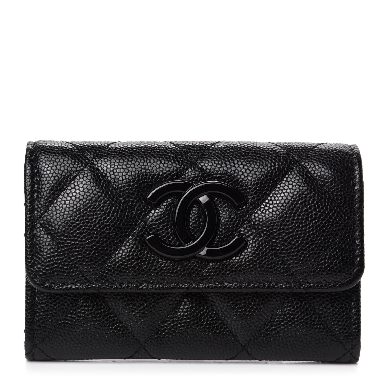Chanel Caviar Quilted My Everything Flap Card Holder Black 1 of 8