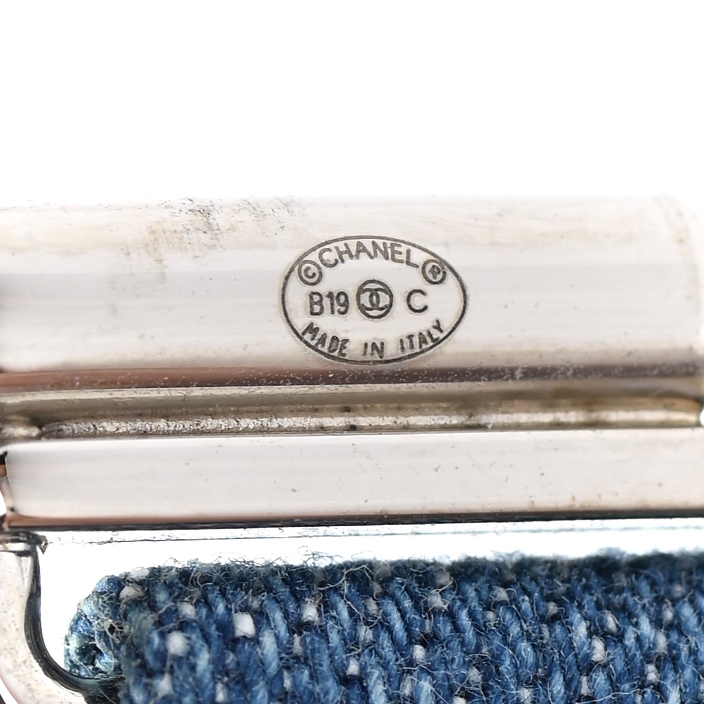 Denim Crystal CC Cuff Multicolor Blue