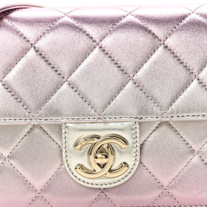 Chanel Metallic Lambskin Like A Wallet Flap Golden Pink 15 of 19