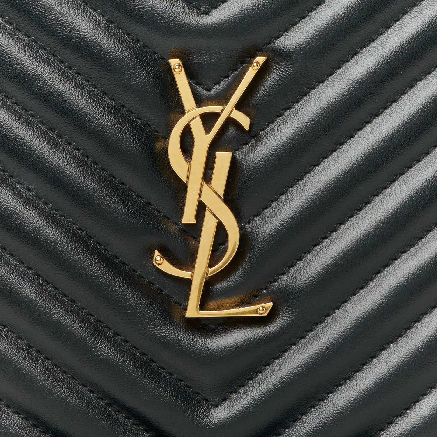 Saint Laurent Calfskin Matelasse Monogram Lou Camera Bag Black 8 of 11