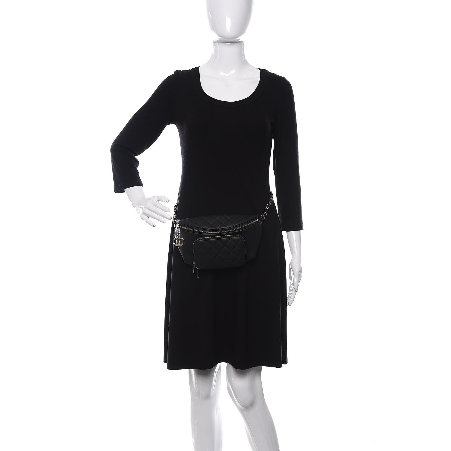 Chanel Caviar Quilted Business Affinity Waist Belt Bag Black 2 of 11