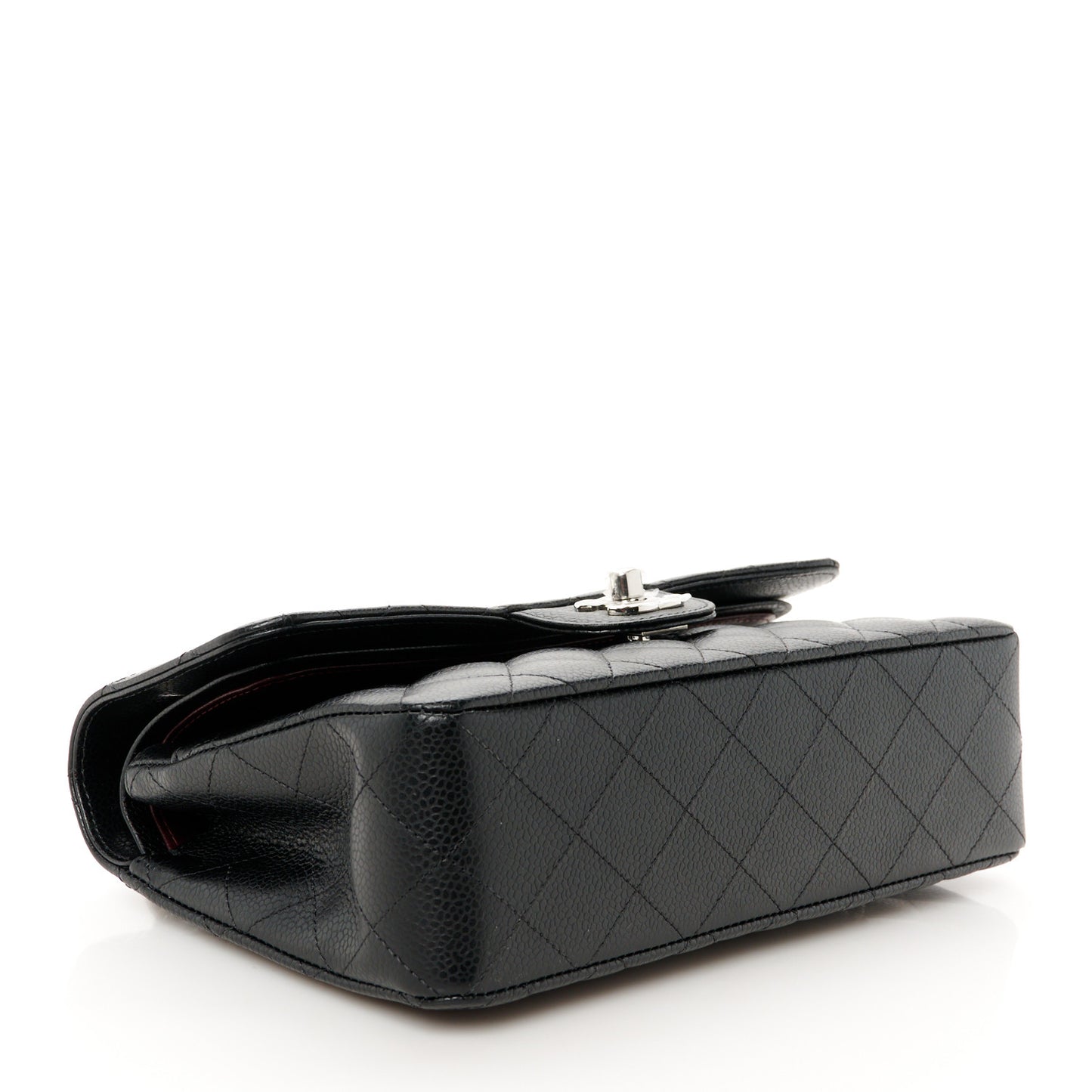 Caviar Quilted Small Double Flap Black