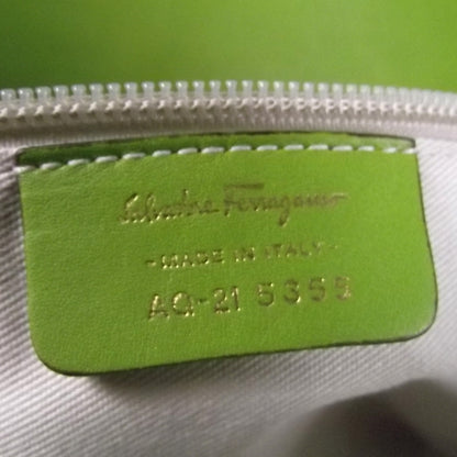 FASHIONPHILE SALVATOREFERRAGAMOLeatherSatchelLimeGreen 6 of 8