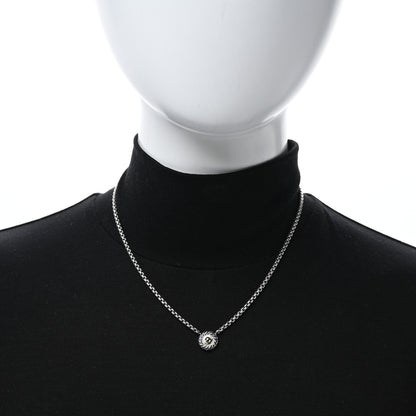 David Yurman Sterling Silver 14K Yellow Gold Cookie Pendant Necklace 2 of 5