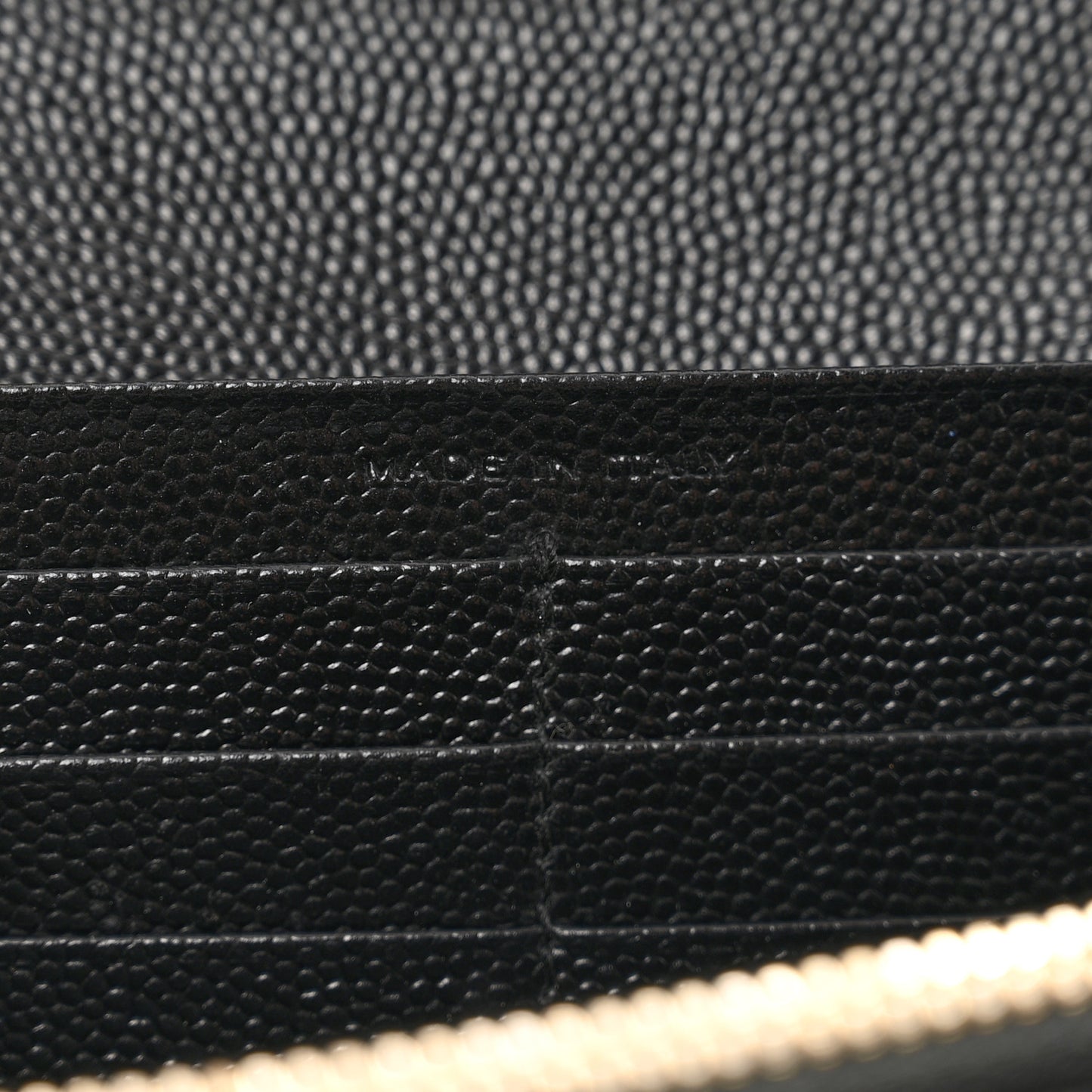 SAINT LAURENT Grain De Poudre Classic Monogram Cassandre Wallet Black
