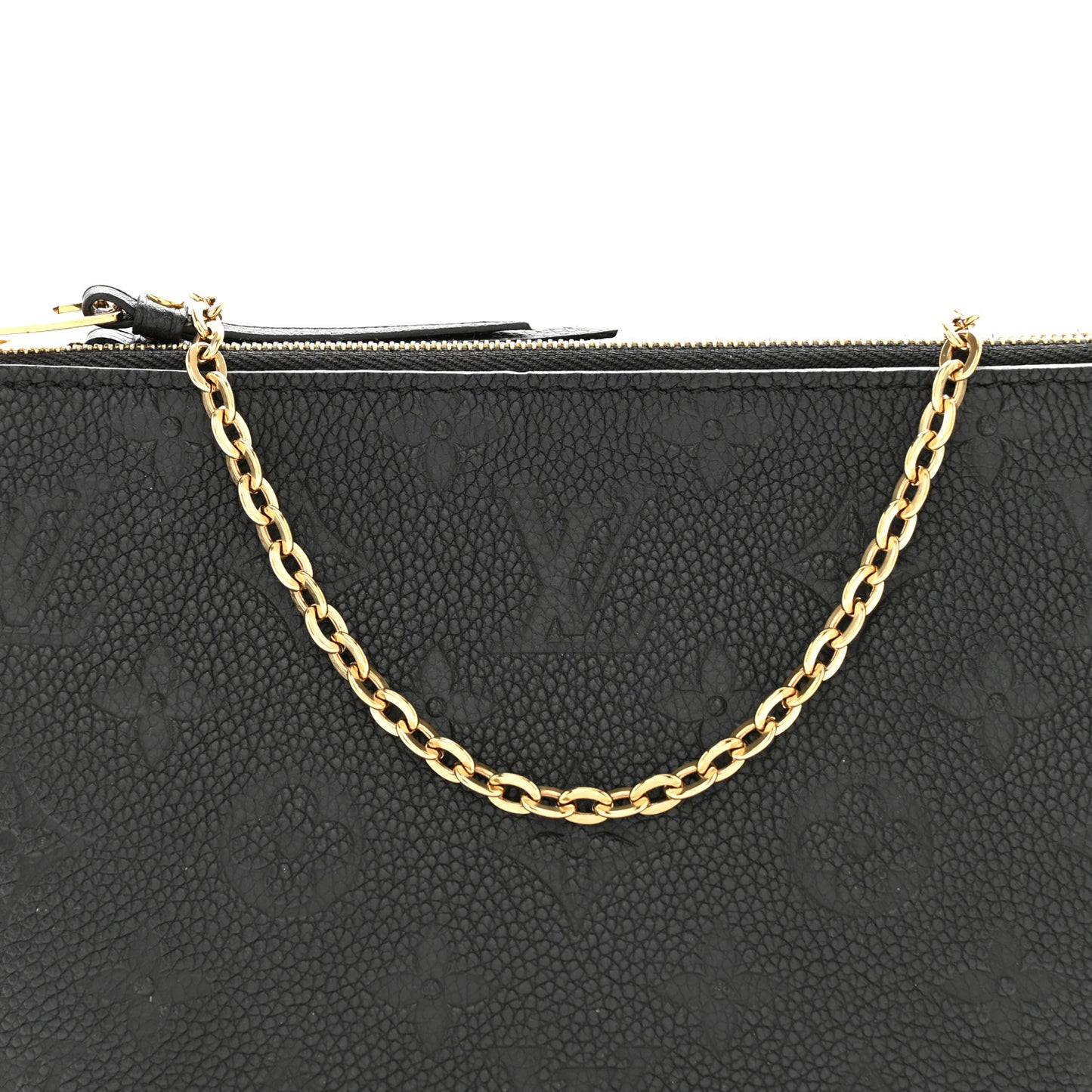 LOUIS VUITTON Empreinte Double Zip Pochette Black