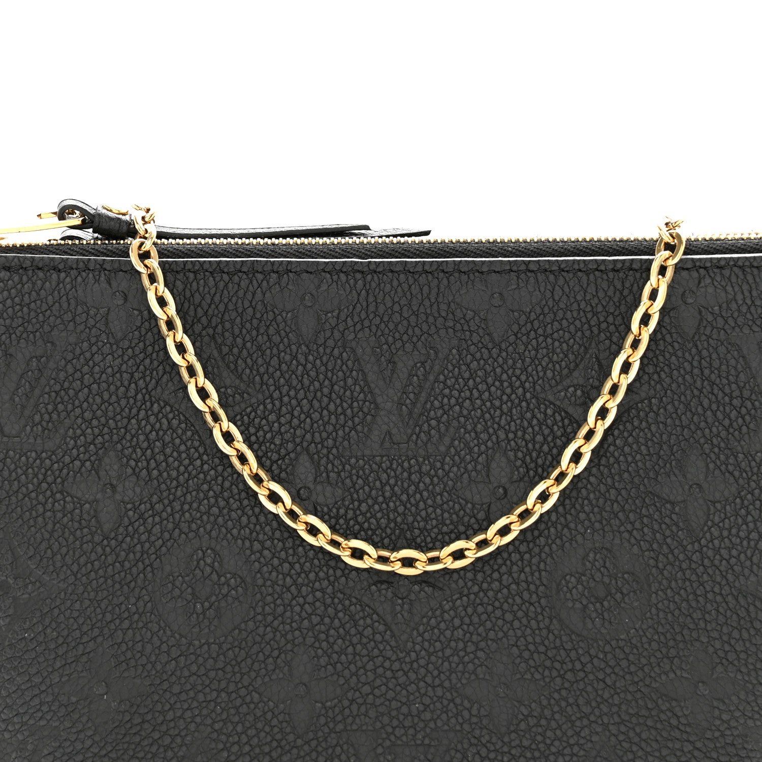 Louis Vuitton LOUIS VUITTON Empreinte Double Zip Pochette Black 8 of 10