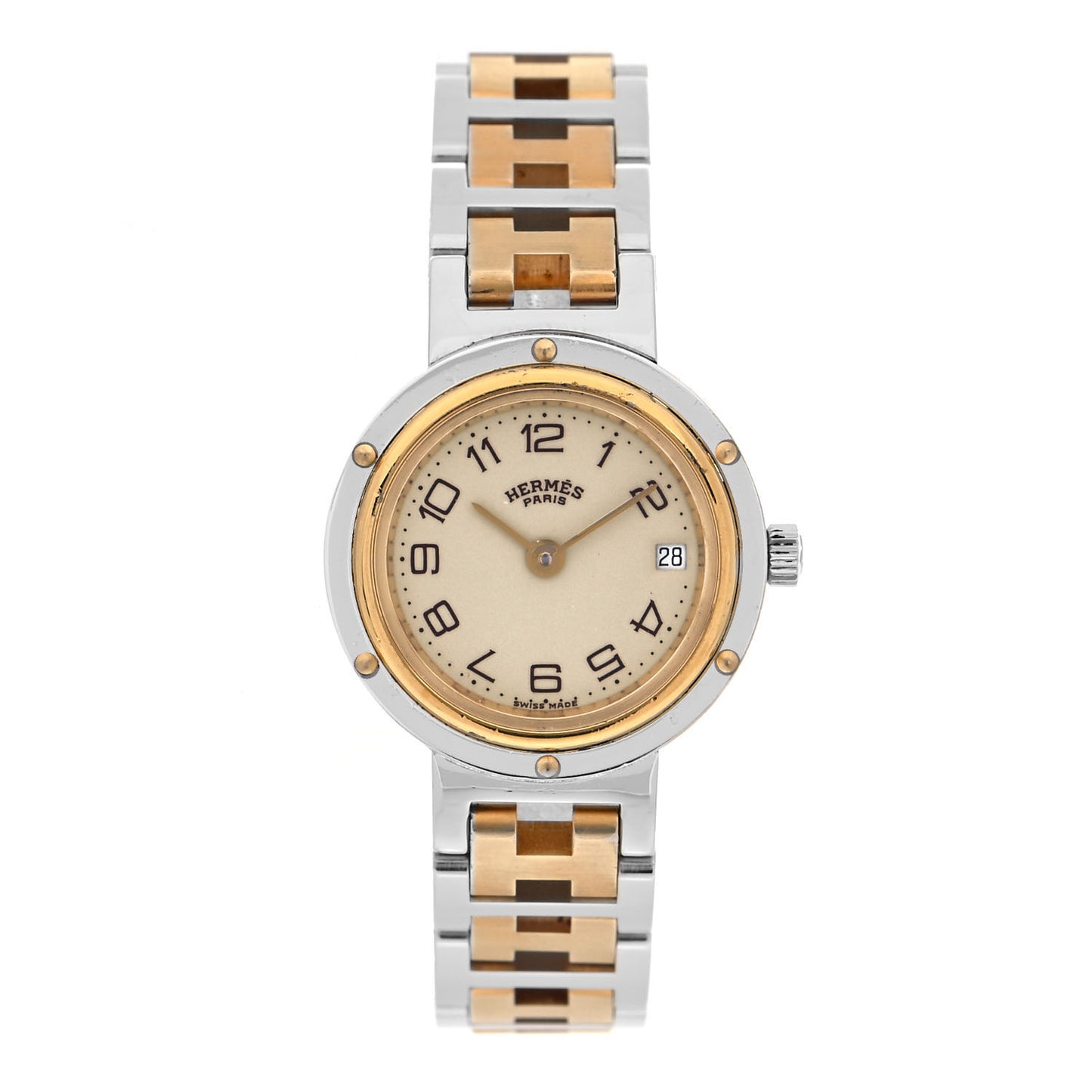 Stainless Steel 24mm Clipper Quartz Watch Gold