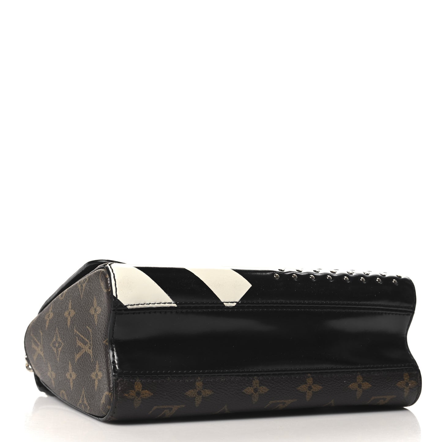 Calfskin Monogram Studded Twist Shoulder Bag MM