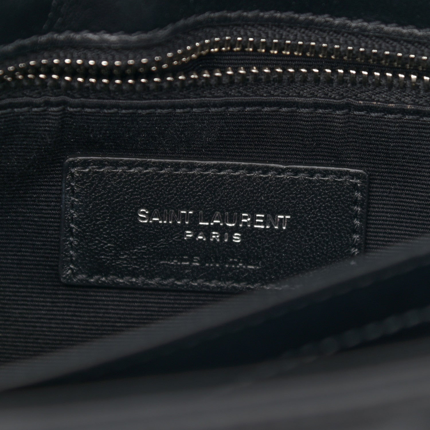Saint Laurent Calfskin Y Quilted Monogram Toy Loulou Crossbody Bag Black 6 of 12