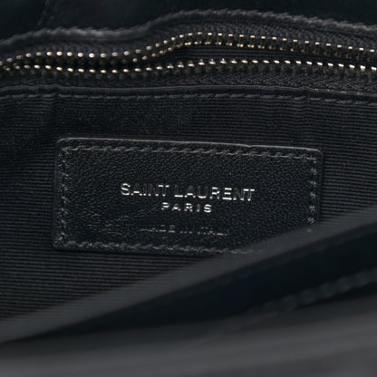 Saint Laurent Calfskin Y Quilted Monogram Toy Loulou Crossbody Bag Black 6 of 12