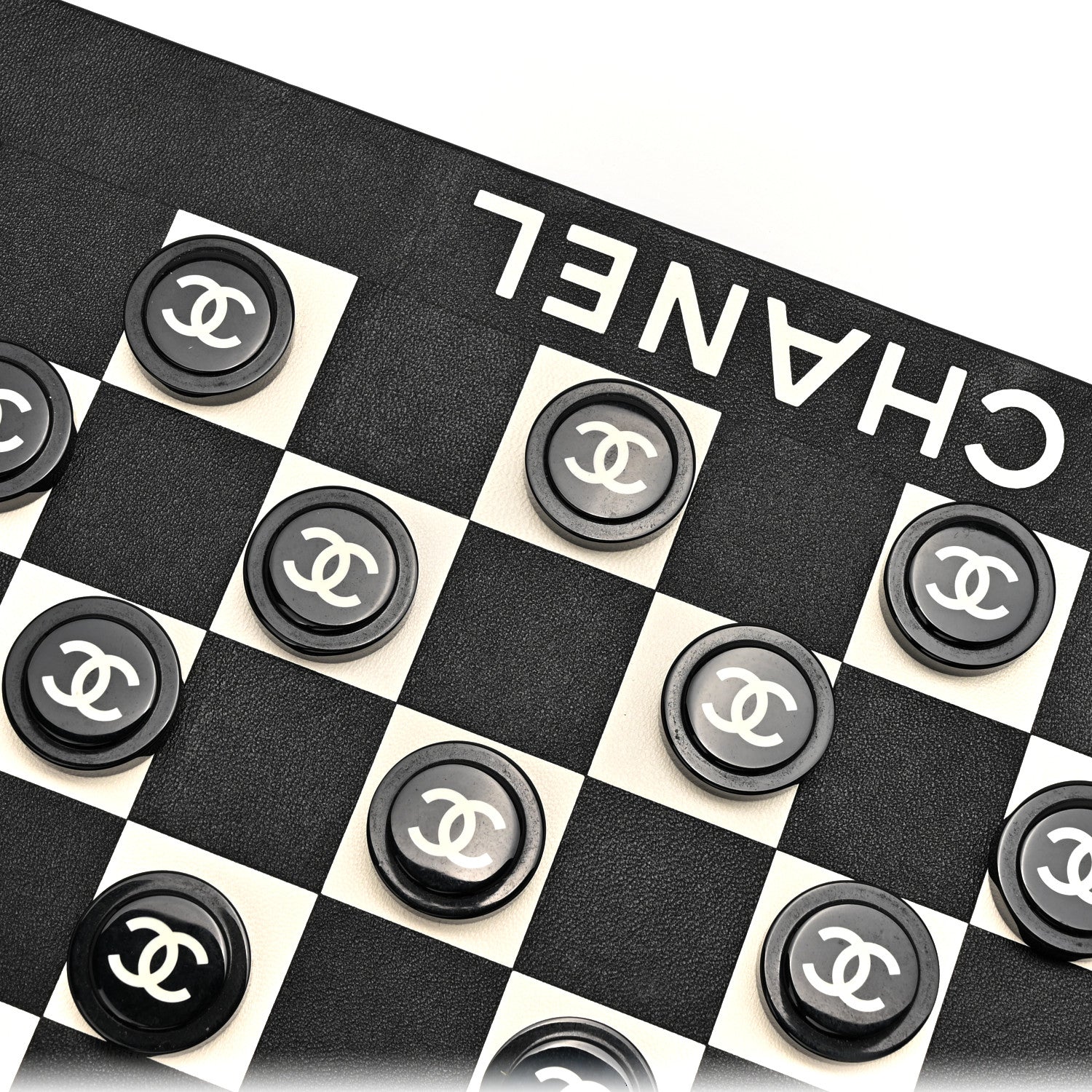 Chanel Lambskin Resin Checkerboard Black White 7 of 9