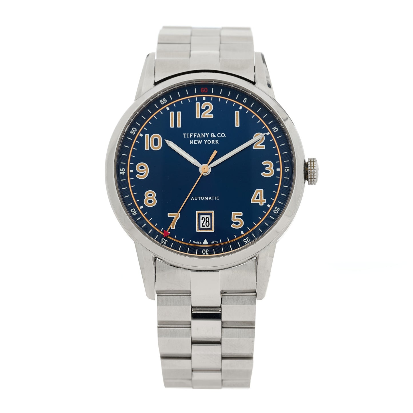 Stainless Steel 40mm CT60 3-Hand Automatic Watch Blue
