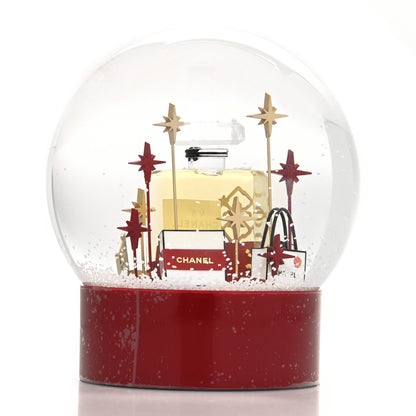 Chanel Glass N°5 Perfume Bottle Snow Globe Red 4 of 9