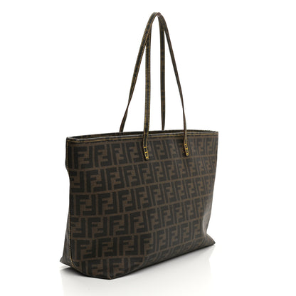 Fendi Zucca Spalmati Medium Roll Tote Tobacco Yellow 3 of 11