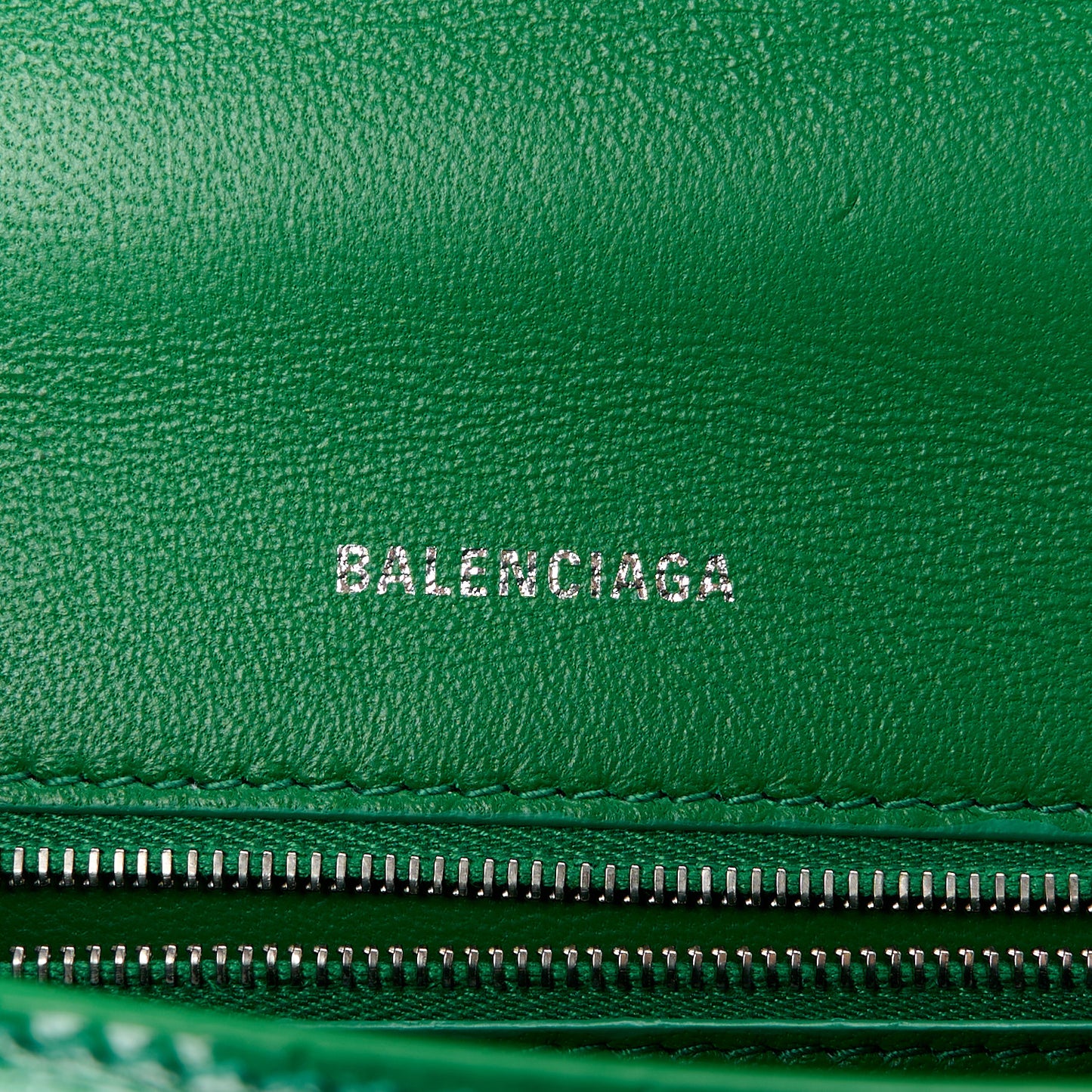 Shiny Calfskin Crocodile Embossed Small Hourglass Top Handle Bag Leaf Green