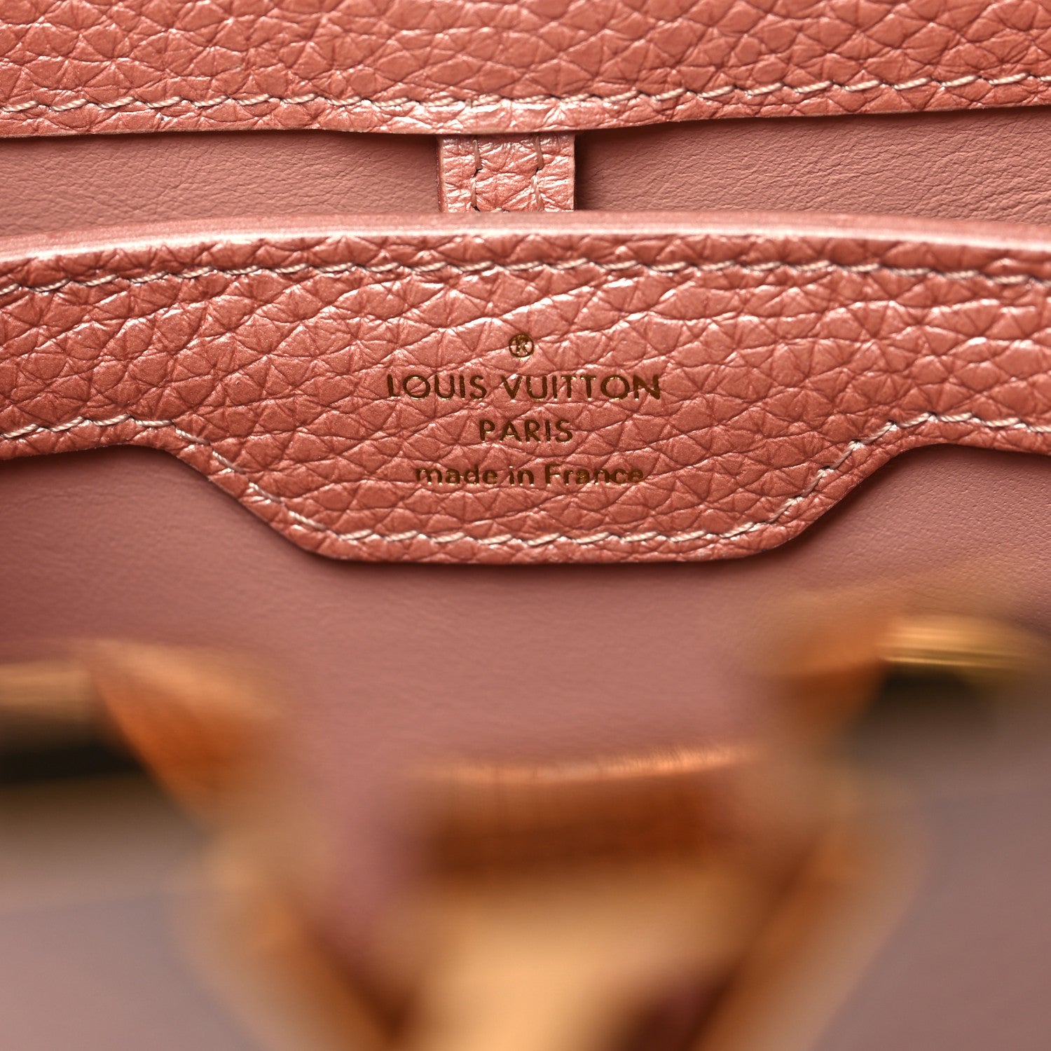 Louis Vuitton Metallic Taurillon Capucines BB Pearly Pink 6 of 9