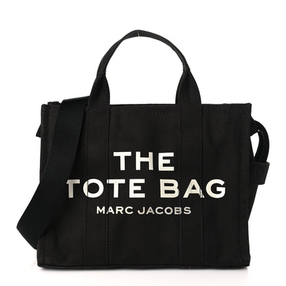 Marc Jacobs Cotton Canvas Medium The Traveler Tote Bag Black 1 of 9