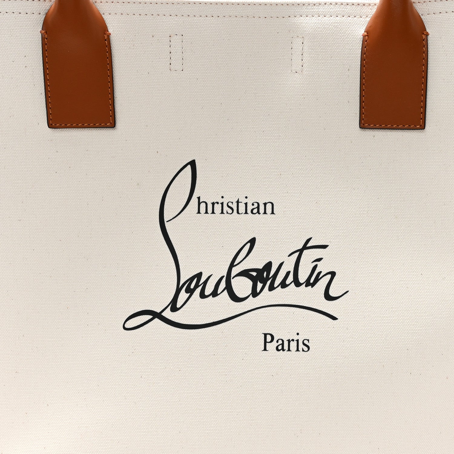 Christian Louboutin Canvas Nastroloubi Tote Natural Black 6 of 9