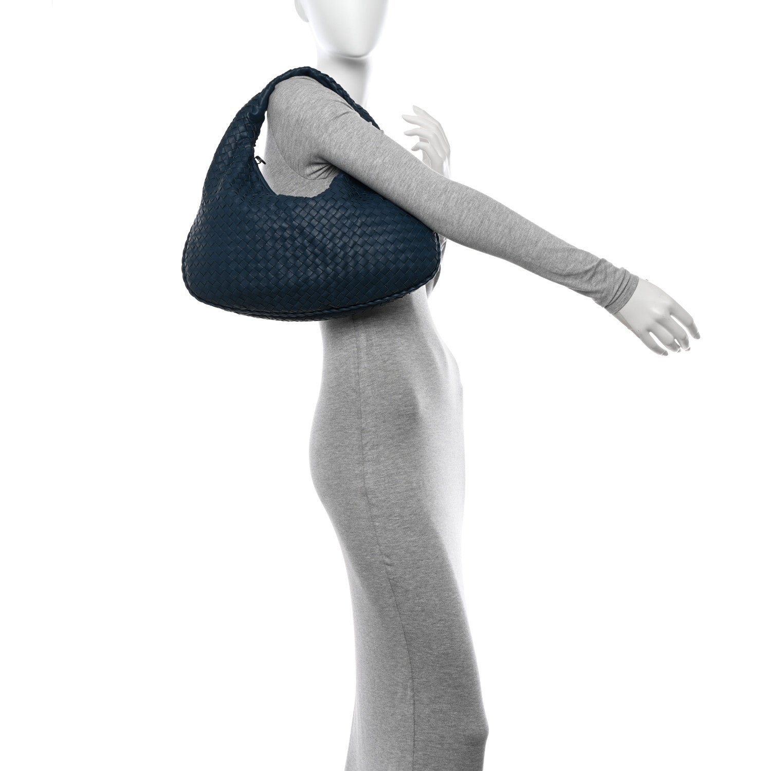Bottega Veneta Nappa Intrecciato Medium Veneta Hobo Baltic Blue 2 of 13