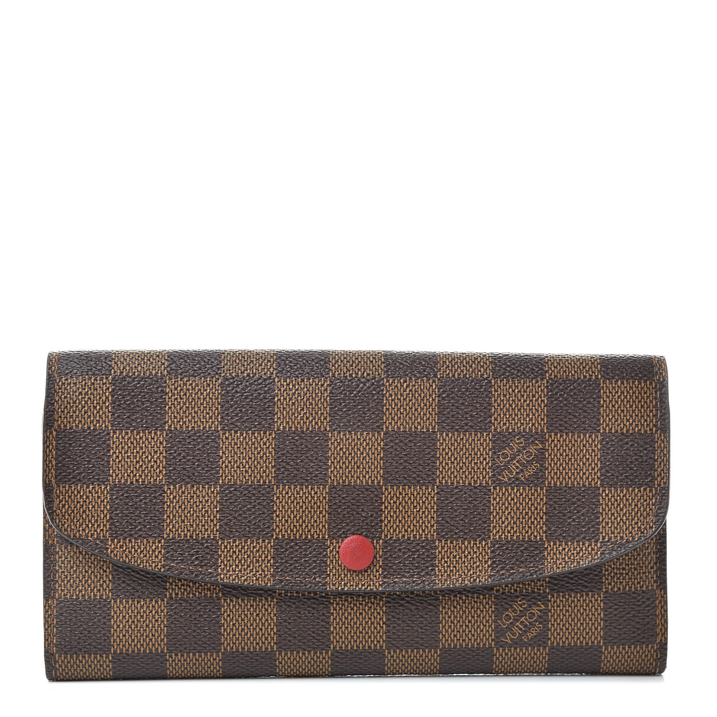 Damier Ebene Emilie Wallet Red
